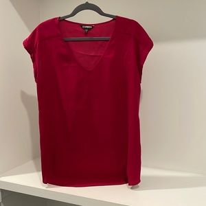 Express Satin Look Cap Sleeve Blouse